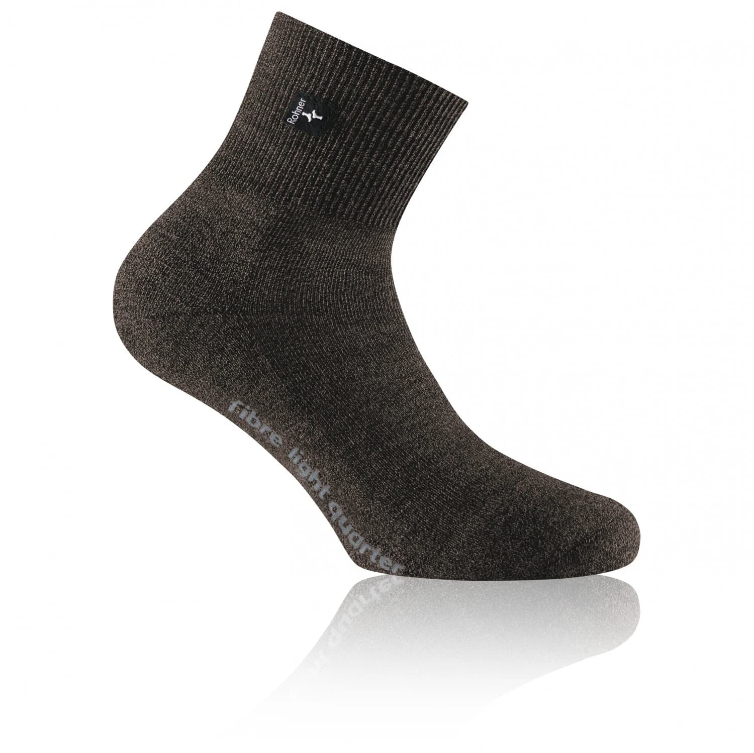Спортни чорапи Rohner Fibre Light Quarter Sports socks - Brown Mele