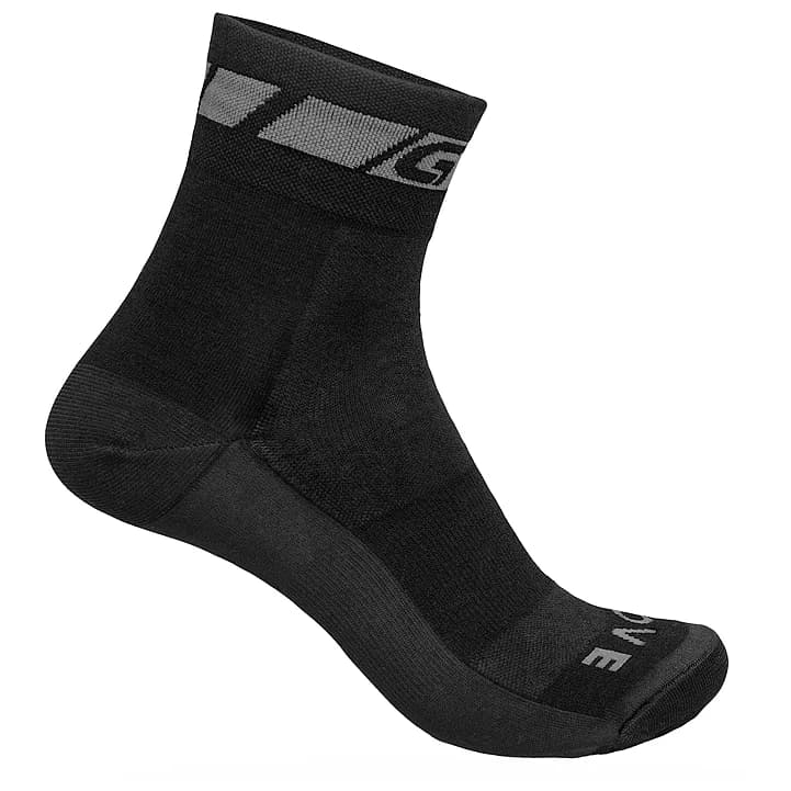 Чорапи за колоездене GripGrab Merino Regular Cut Sock Cycling socks - Black