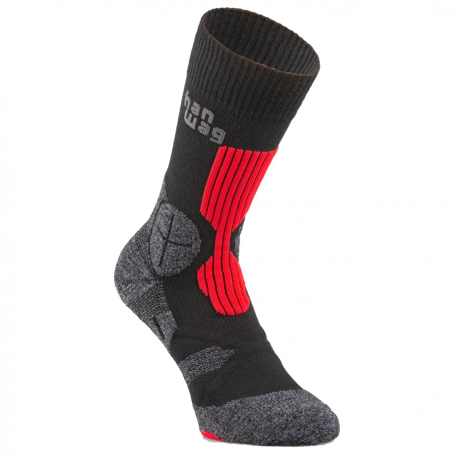 Туристически чорапи Hanwag Hanwag Trek Socke Walking socks - Asphalt / Red