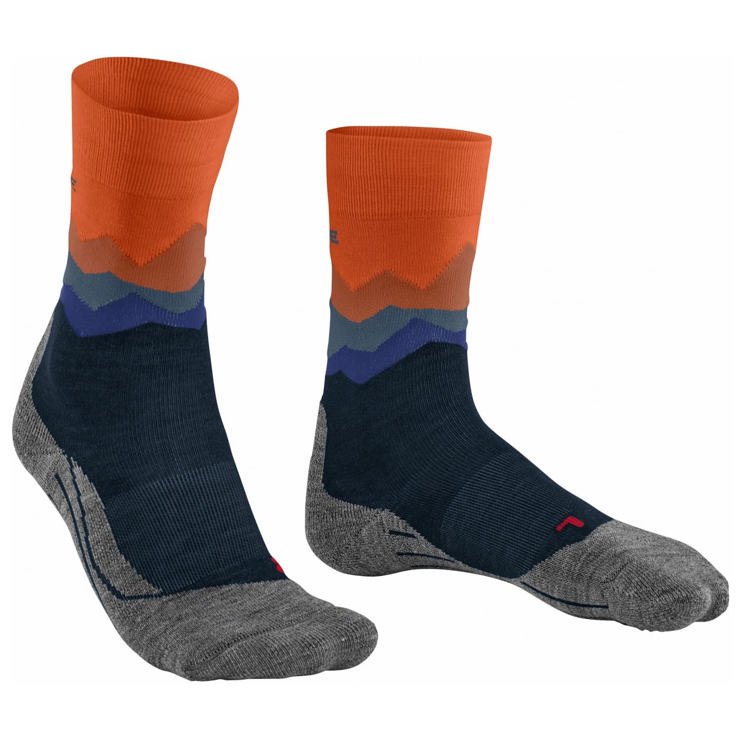 Мъжки туристически чорапи Falke TK2 Crest Walking socks - Navy / Orange