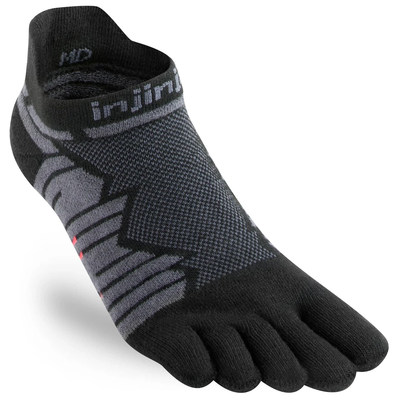 Чорапи за бягане Injinji Run Technical No Show Running socks - Onyx