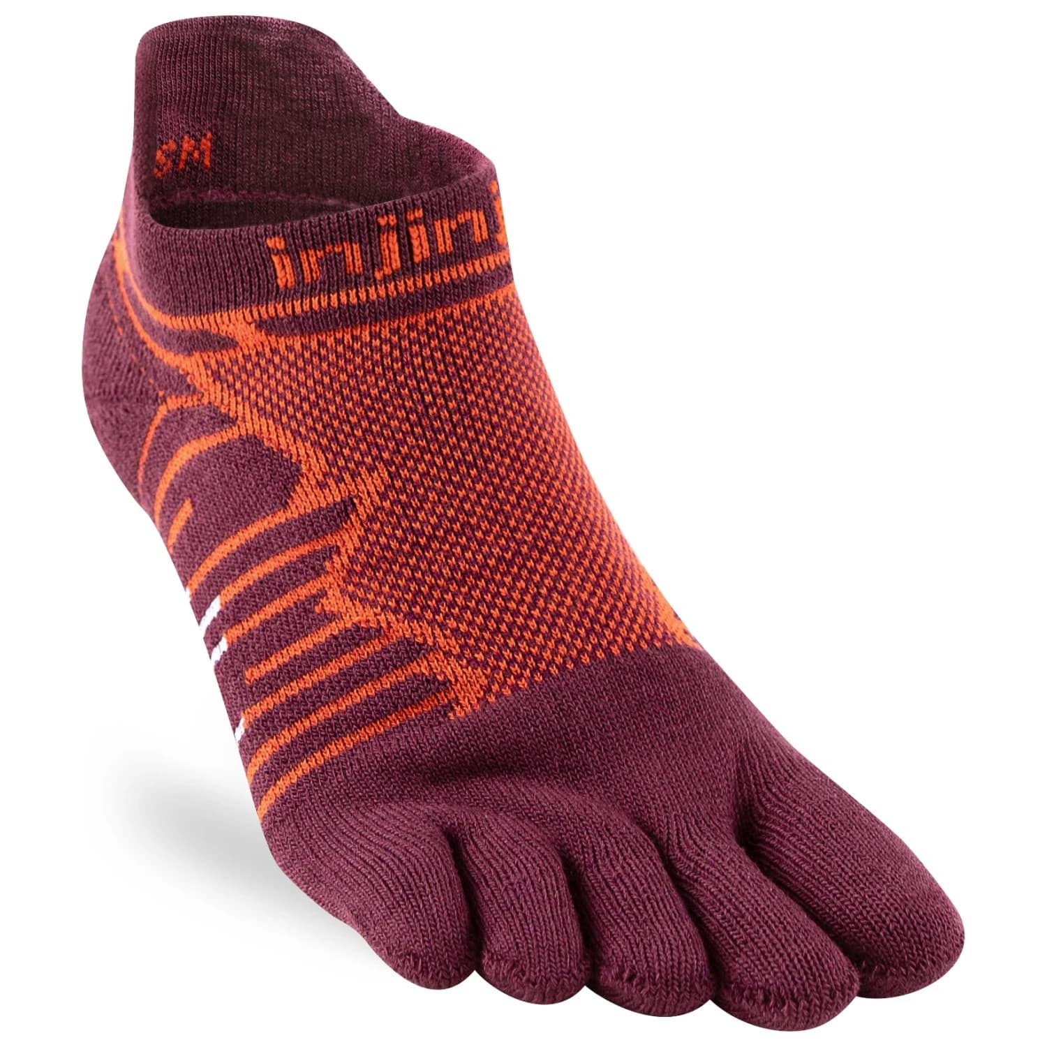 Чорапи за бягане Injinji Run Technical No Show Running socks - Mahogany