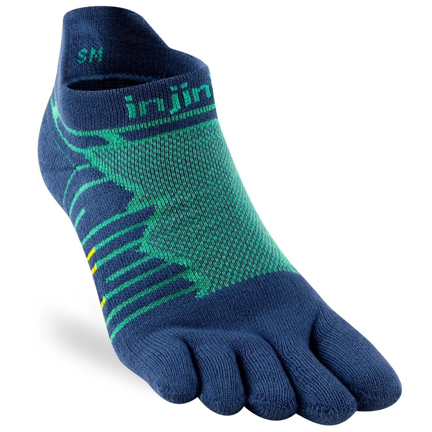 Чорапи за бягане Injinji Run Technical No Show Running socks - Poseidon