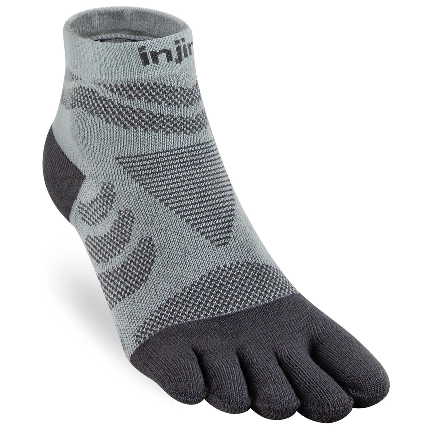 Дамски чорапи за бягане Injinji Women's Run Technical Mini-Crew Running socks - Slate