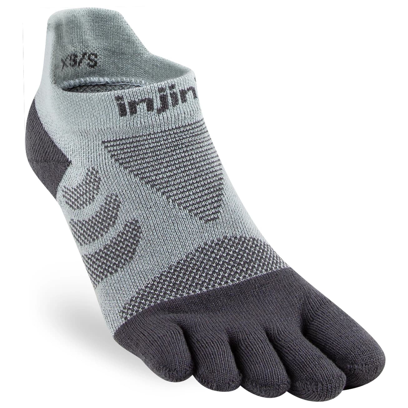 Дамски чорапи за бягане Injinji Women's Run Technical No-Show Running socks - Slate