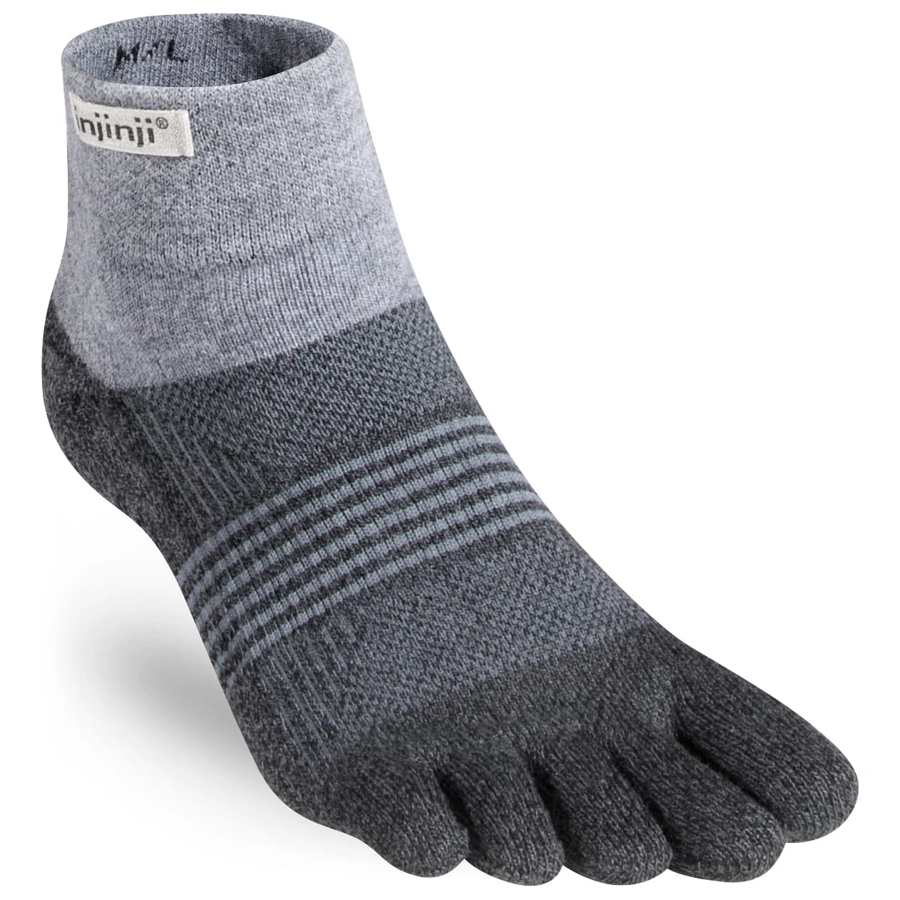 Дамски туристически чорапи Injinji Women's Trail Midweight Mini Crew Walking socks - Granite