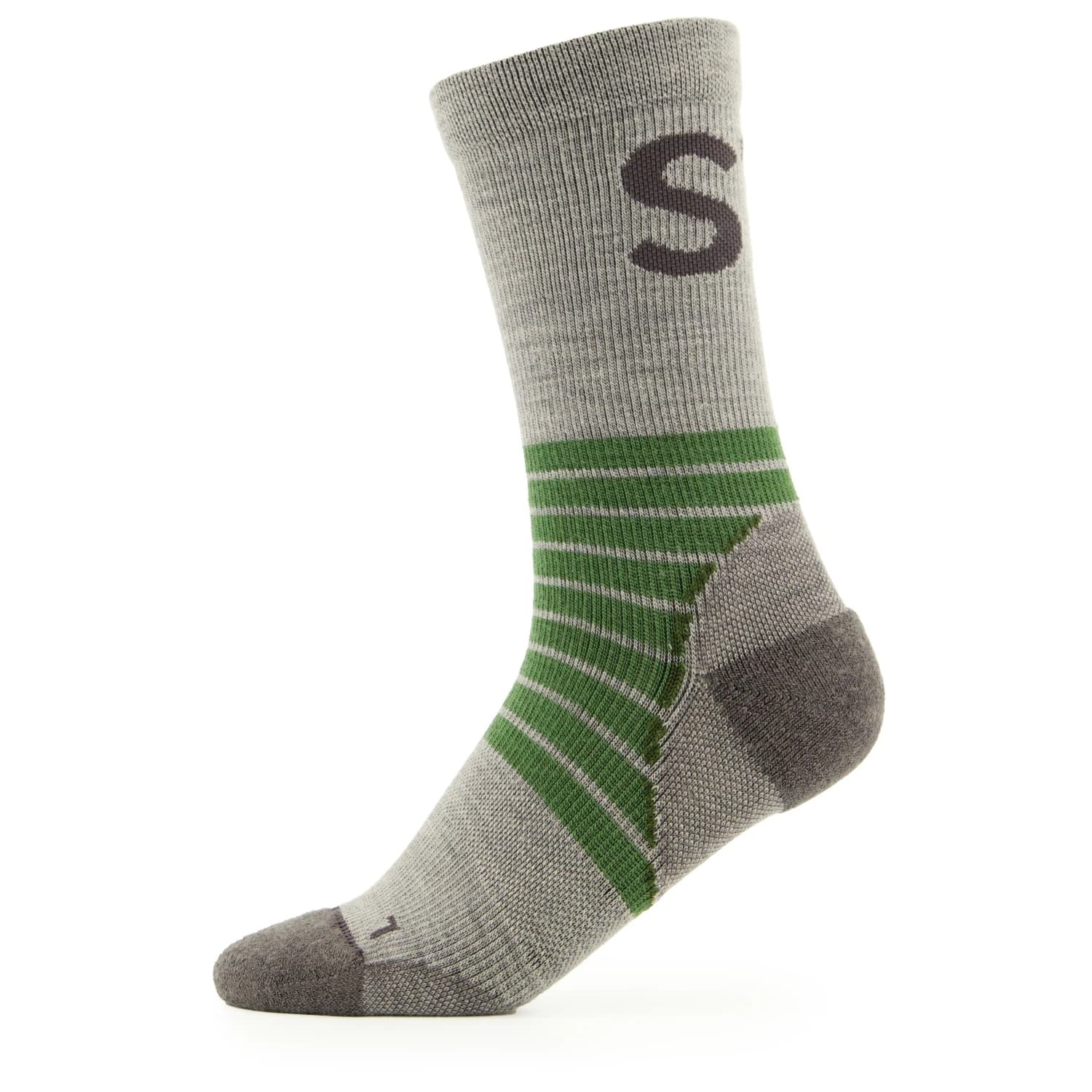 Чорапи за колоездене Stoic Merino MTB Socks Cycling socks - Fossil / Green
