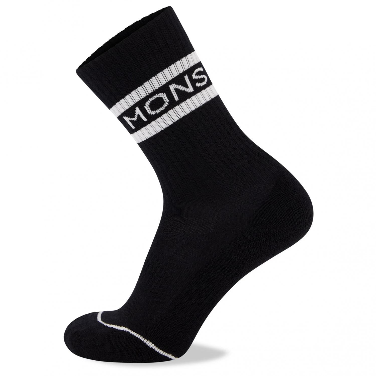 Чорапи за колоездене Mons Royale Signature Crew Sock Cycling socks - Black / White