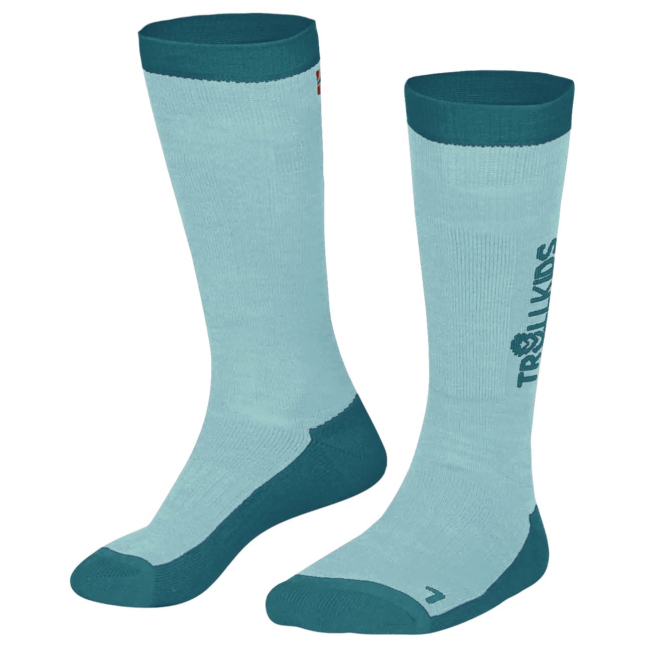 Детски ски чорапи Trollkids Kid's Ski Socks - Aqua / Teal