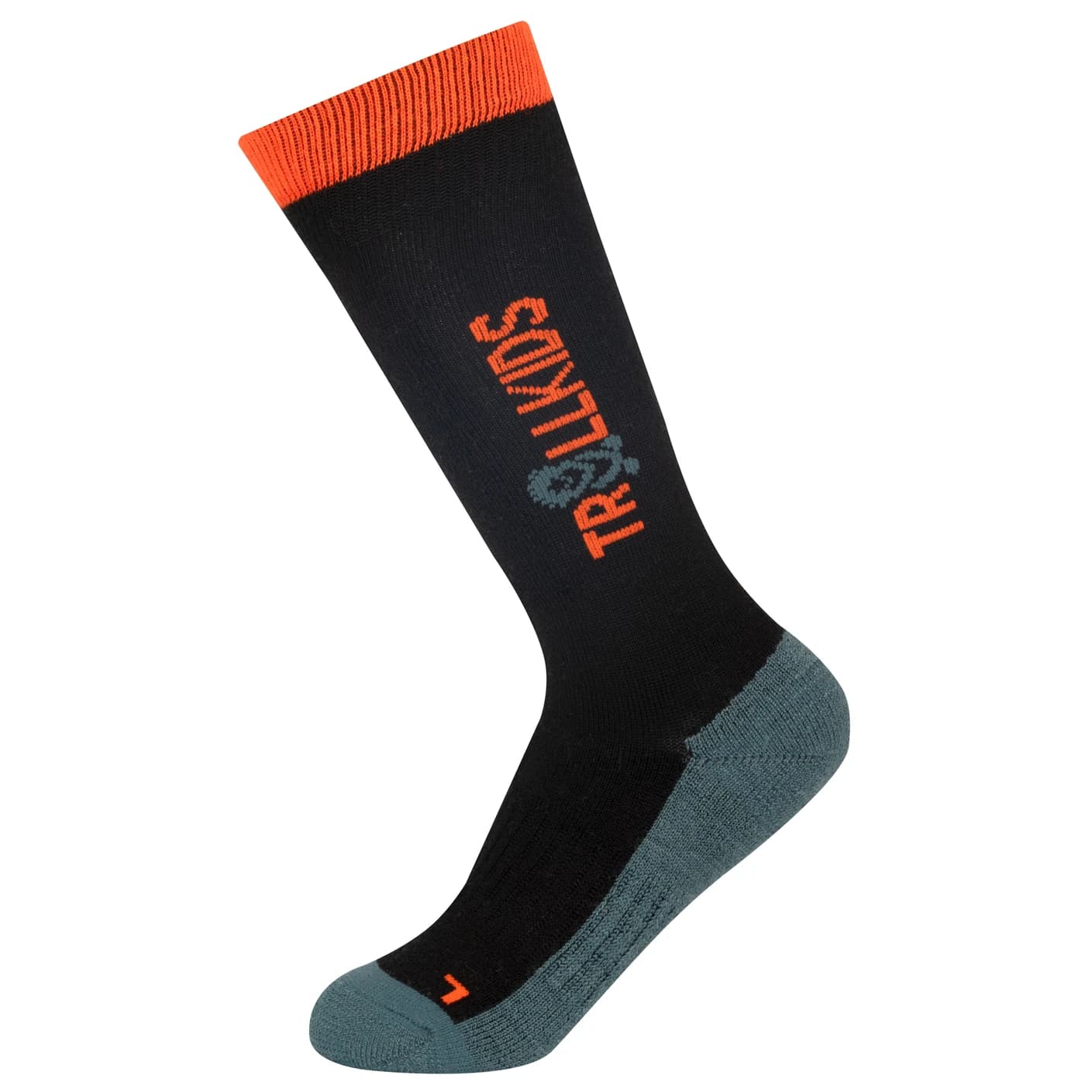 Детски ски чорапи Trollkids Kid's Ski Socks - Black / Stormy Blue / Flame Orange