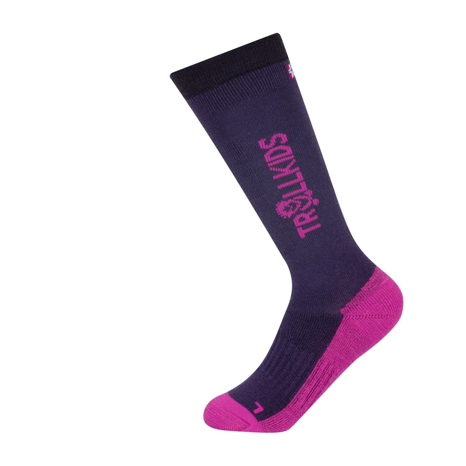 Детски ски чорапи Trollkids Kid's Ski Socks - Deep Violet / Dark Pink