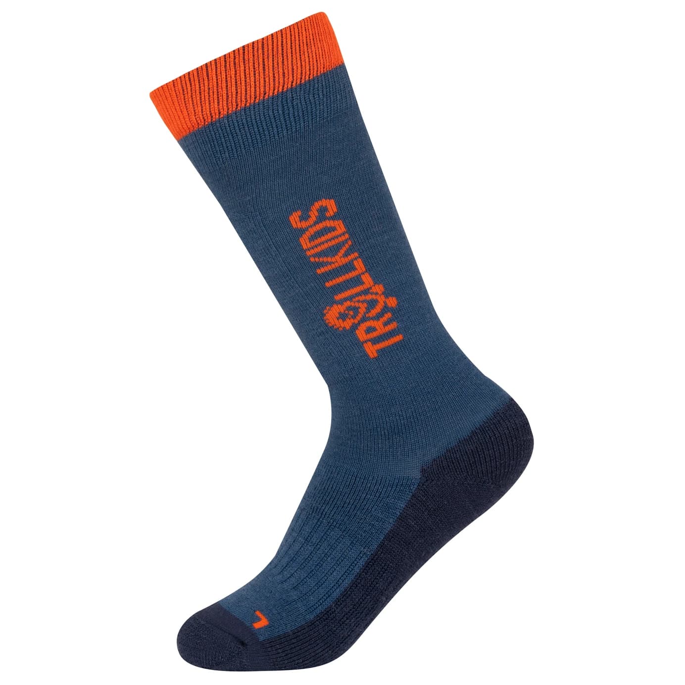 Детски ски чорапи Trollkids Kid's Ski Socks - Nordic Blue / Mystic Blue / Flame Orange