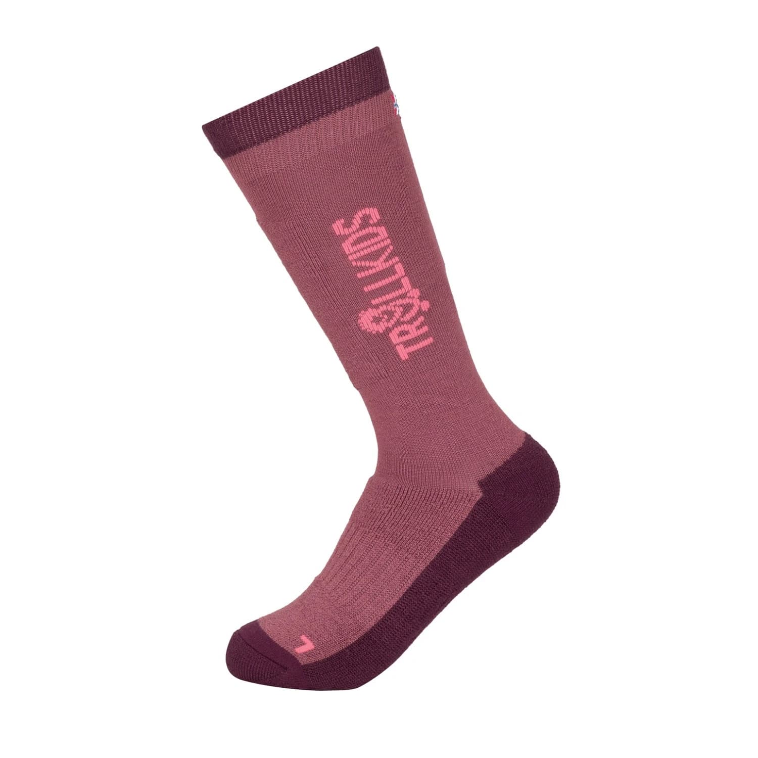 Детски ски чорапи Trollkids Kid's Ski Socks - Frozen Berry / Deep Ruby / Pink Salmon