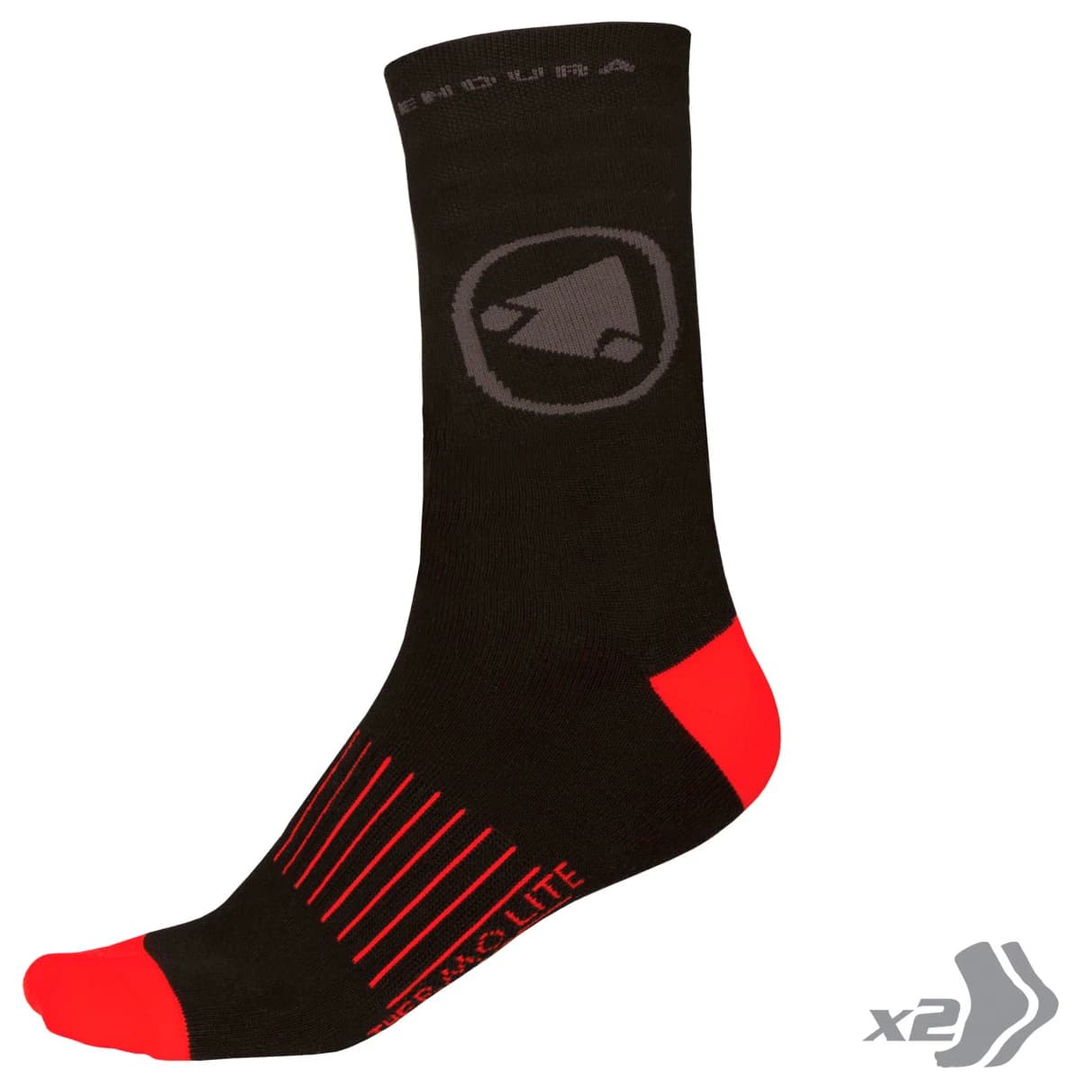 Чорапи за колоездене Endura Thermolite II Socks (Double Pack) - Black
