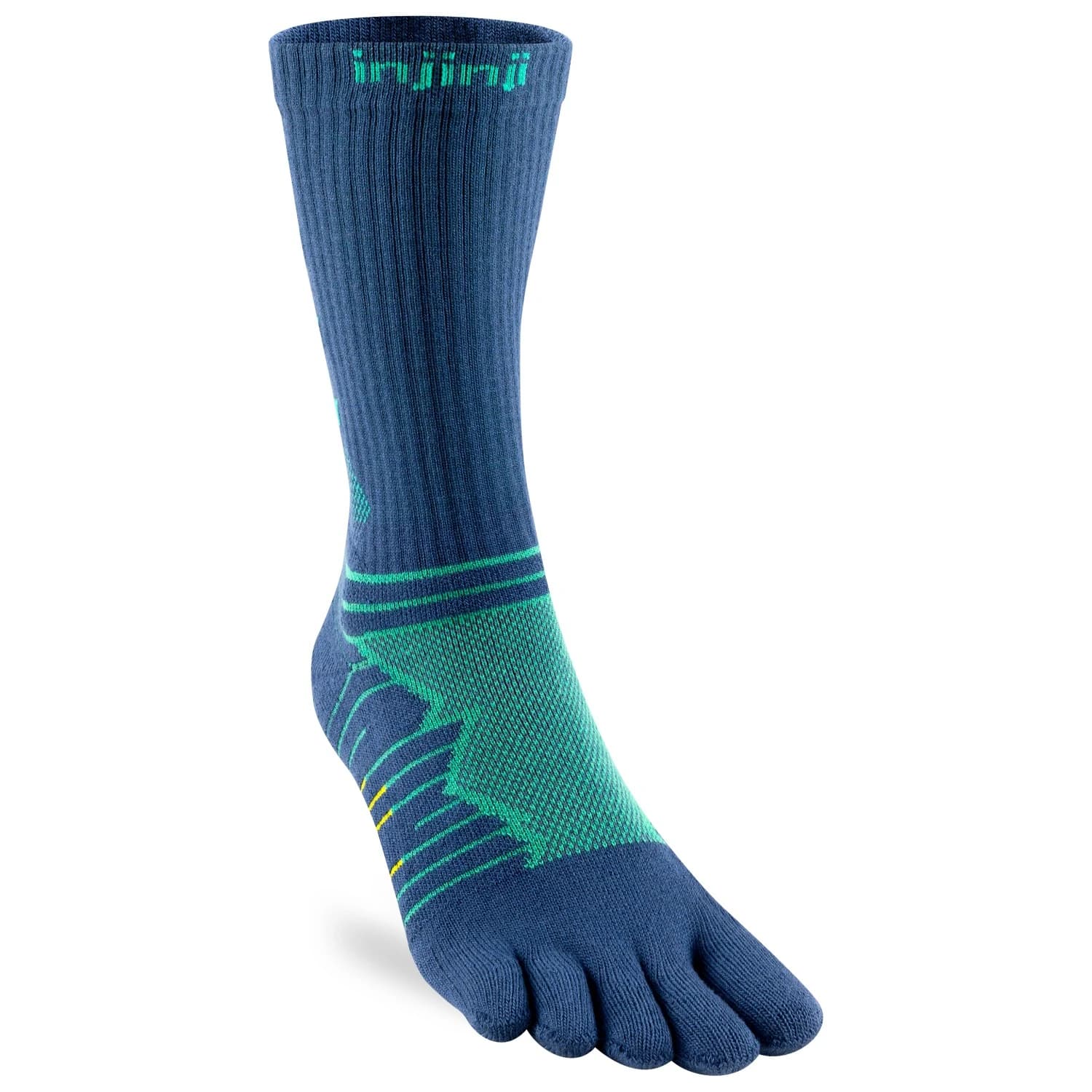 Чорапи за бягане Injinji Ultra Run Crew Running socks - Poseidon