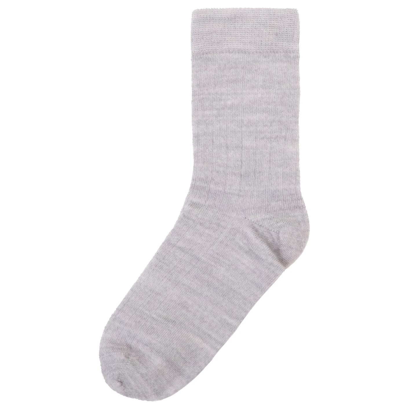Мериносови чорапи Joha Wool Rib Socks 5008 Merino socks - Grey Melange