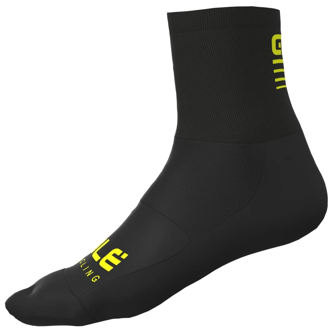 Чорапи за колоездене Alé Strada 2.0 Socks Cycling socks - Black / Fluo Yellow