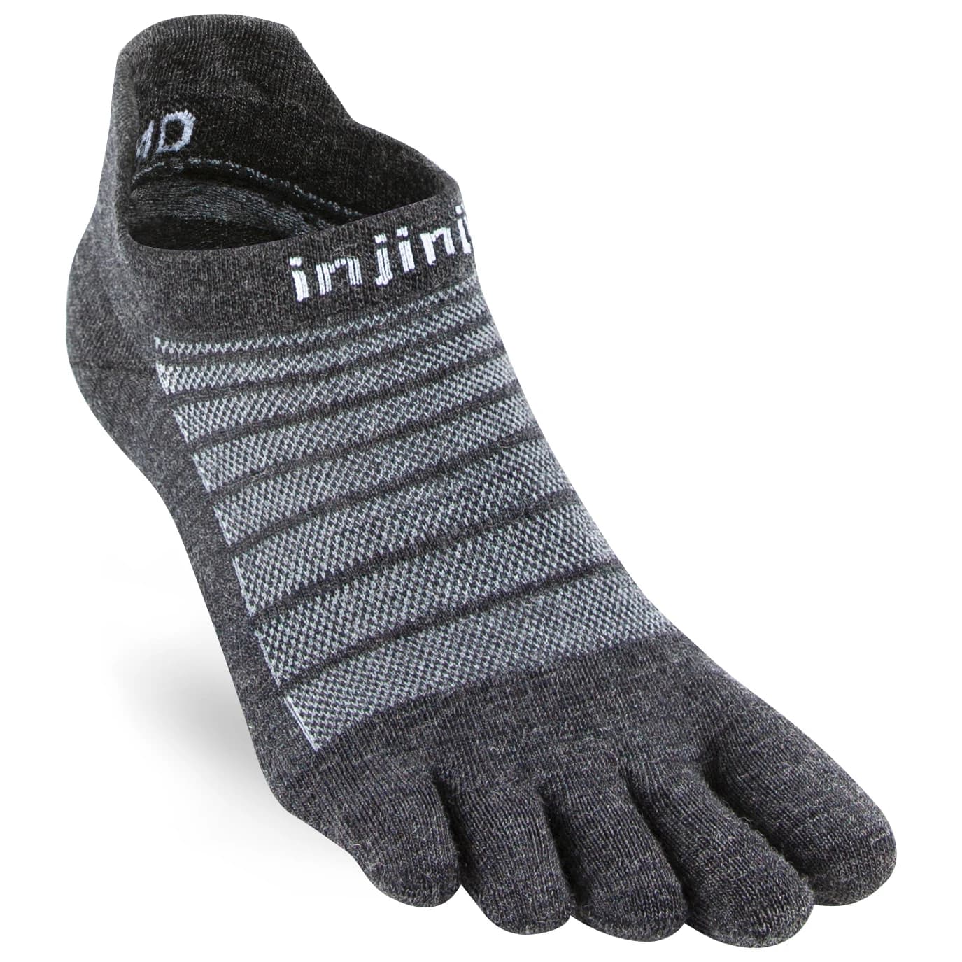 Чорапи за бягане Injinji Run Lightweight No Show Wool Running socks - Slate