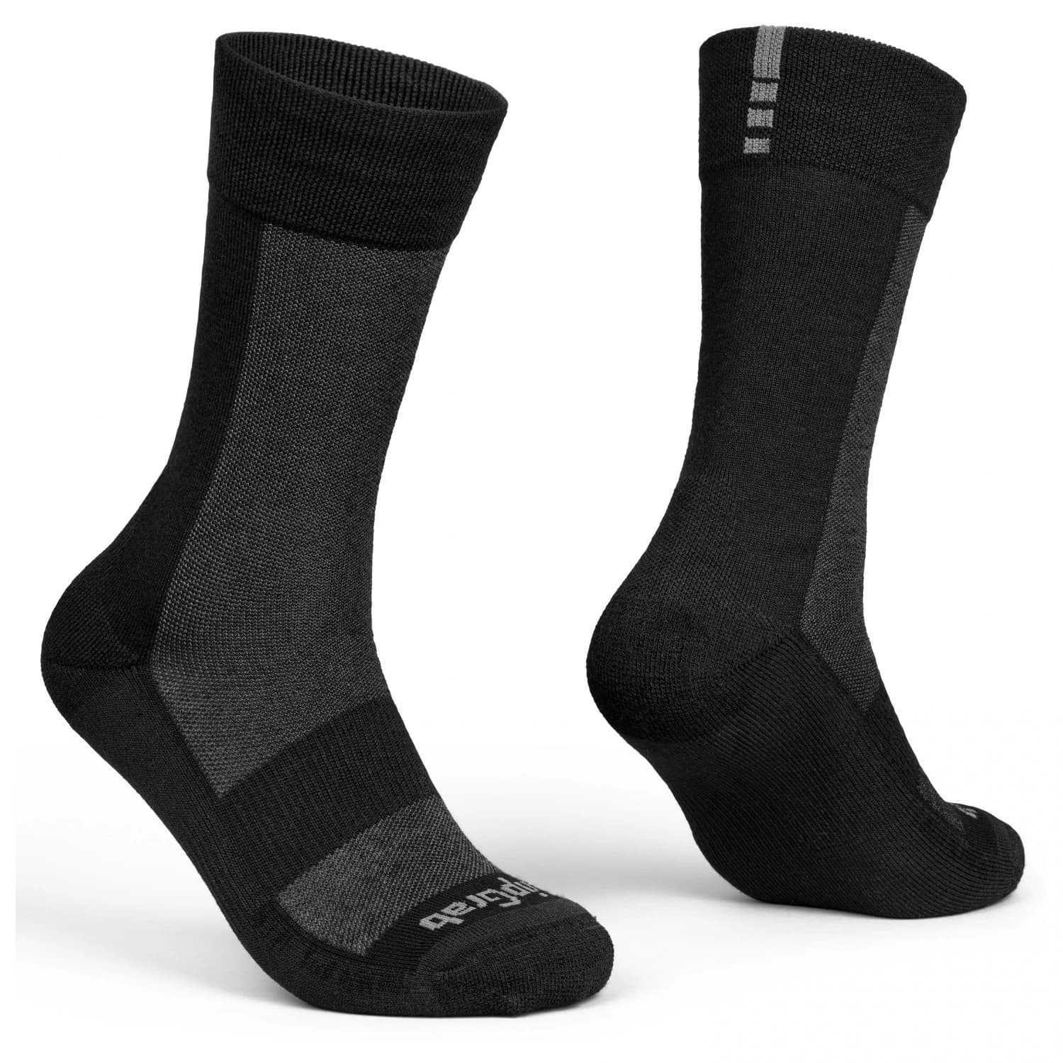 Чорапи за колоездене GripGrab Winter Merino High Cut Socks Cycling socks - Black