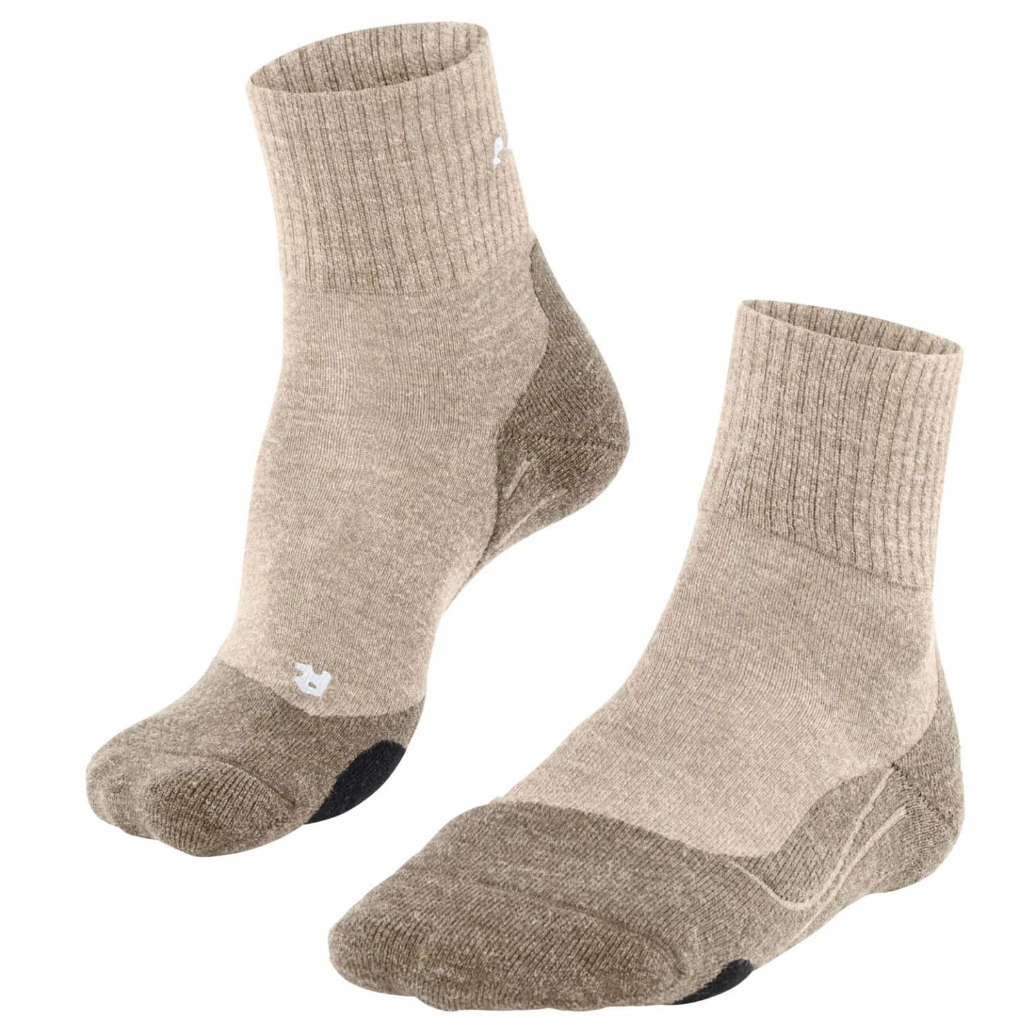 Мъжки туристически чорапи Falke TK2 Wool Short Walking socks - Natural