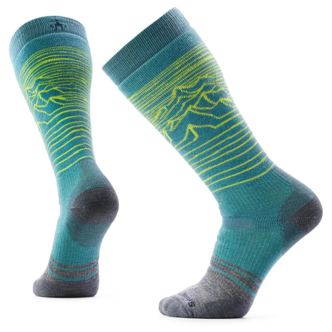 Ски чорапи Smartwool Snowboard Full Cushion Iguchi Pattern OTC Ski socks - Dusty Teal