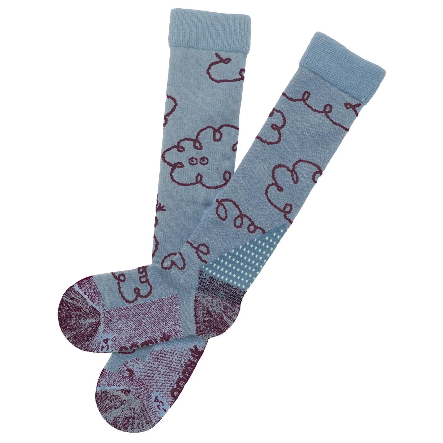 Детски зимни чорапи Namuk Kid's Clouds Merino Ski Socks Ski socks - Purple Blue / Mulberry