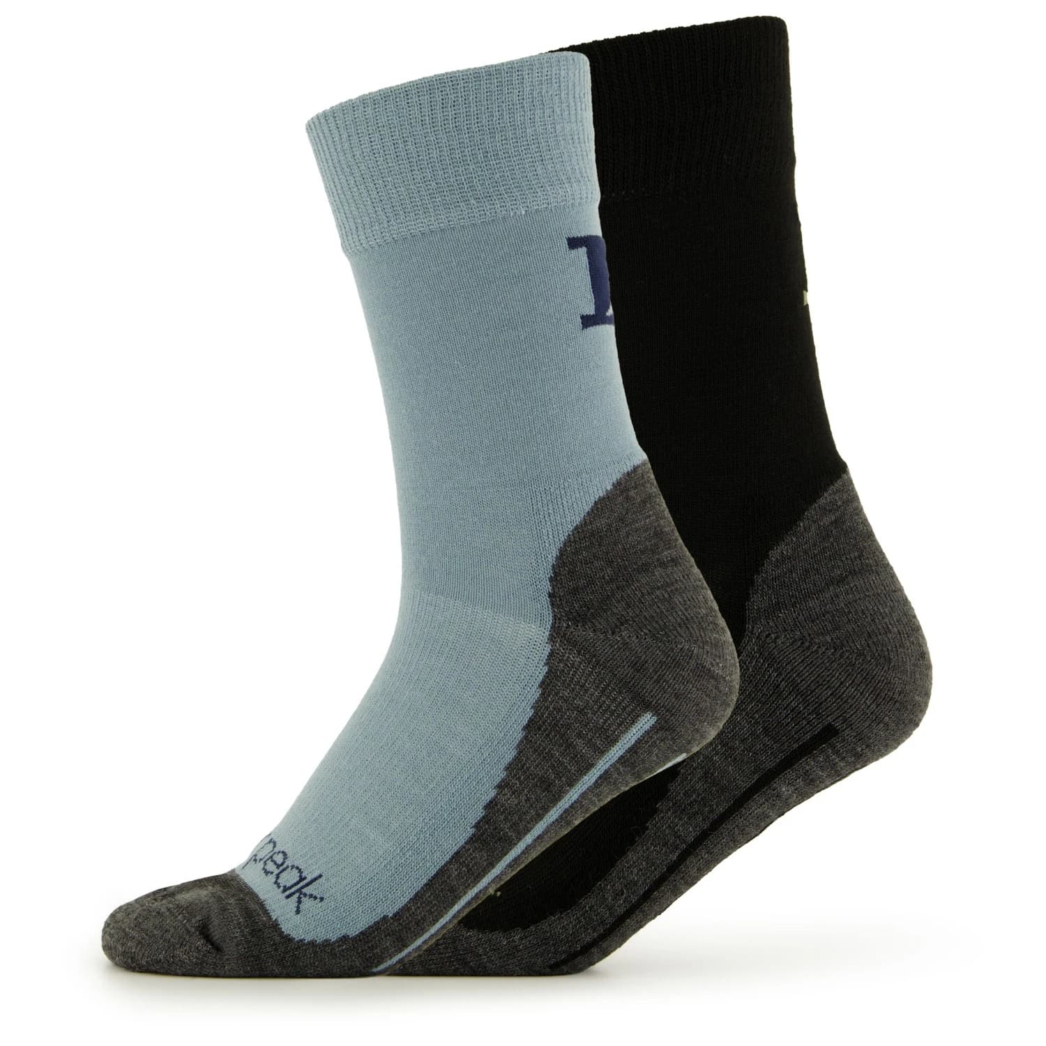 Детски спортни чорапи Heber Peak Kid's EvergreenHe. Hiking Crew Socks 2-Pack Walking socks - Black / Light Blue