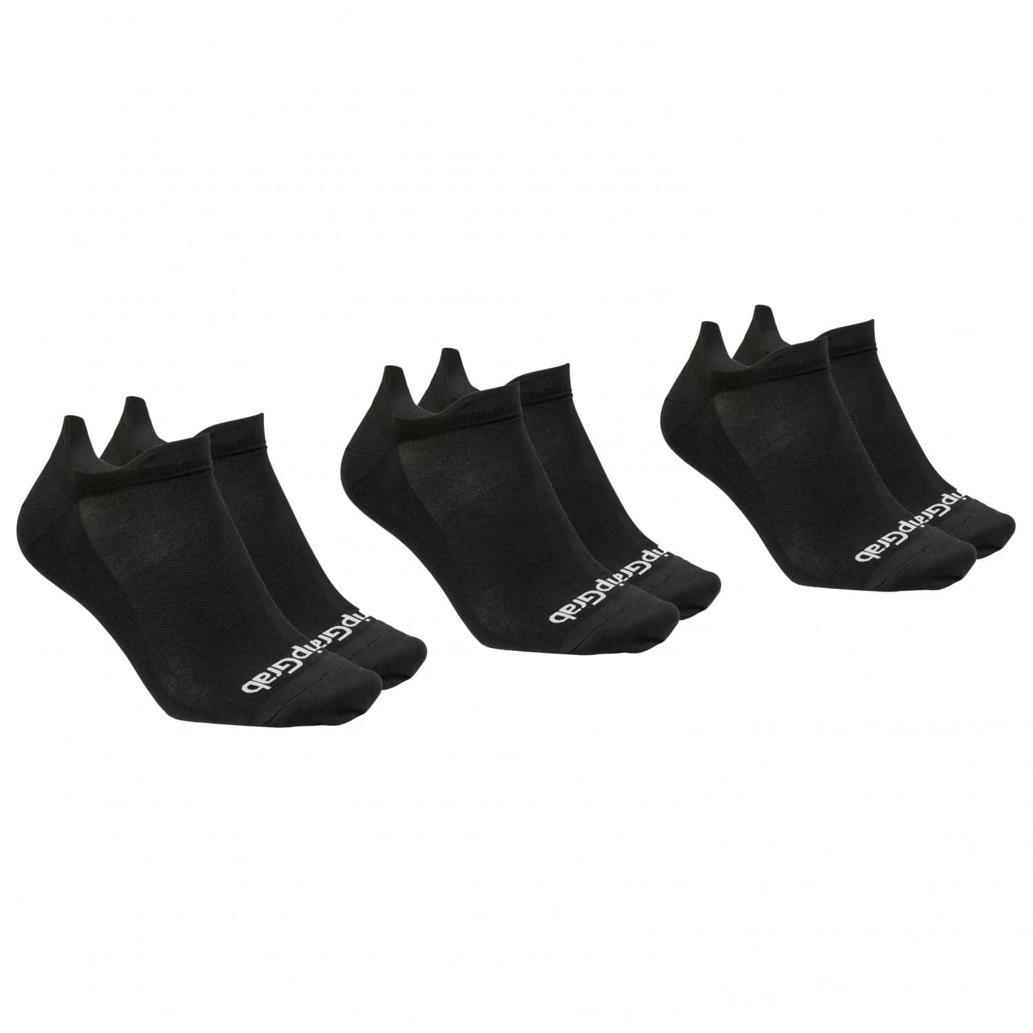 Чорапи за колоездене GripGrab Classic No Show Summer Socks 3-Pack Cycling socks - Black
