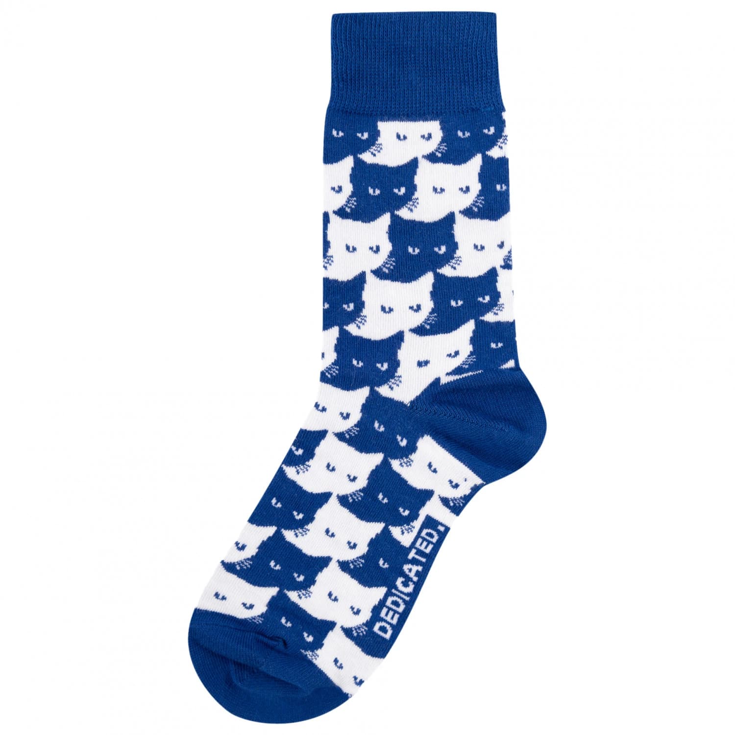 Спортни чорапи DEDICATED Socks Sigtuna Pepita Cats Sports socks - Sodalite Blue