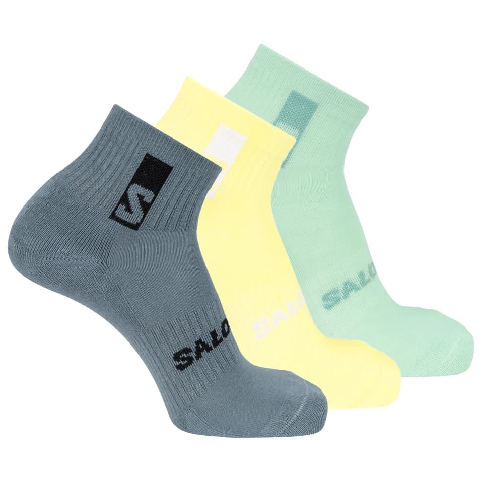 Спортни чорапи Salomon Everyday Ankle 3-Pack Sports socks - Dusty Yellow / Sea Foam / Stormy Weather