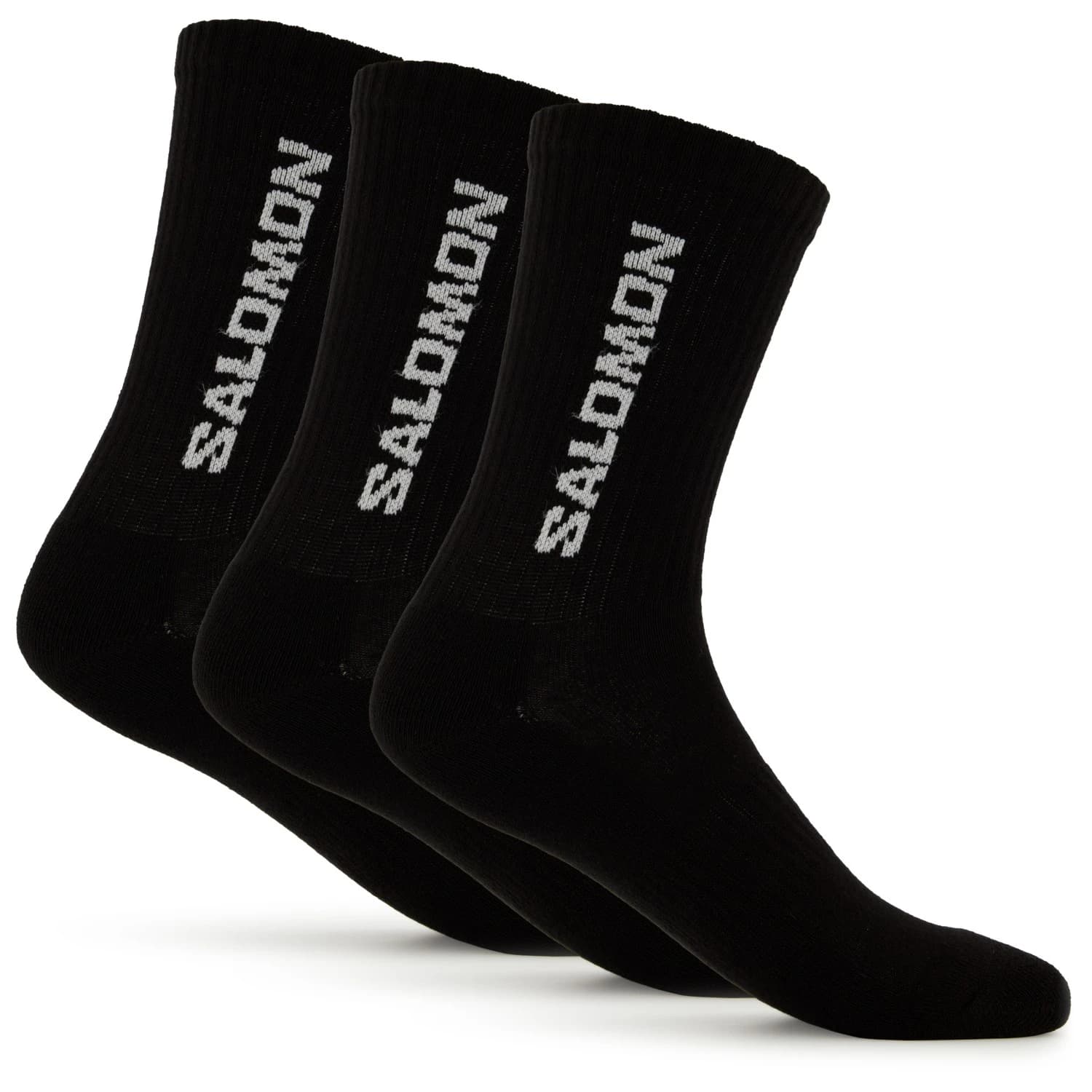 Спортни чорапи Salomon Everyday Crew 3-Pack Sports socks - Black / Black / Black