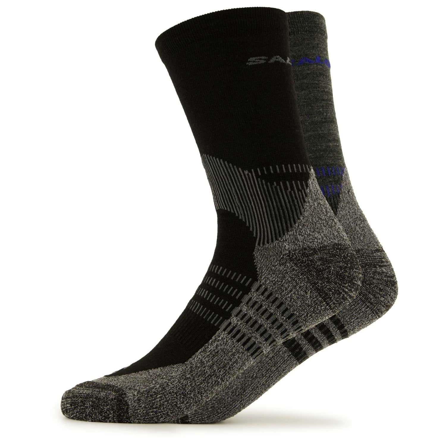 Туристически чорапи Salomon X Ultra Access Crew 2-Pack Walking socks - Anthracite / Black