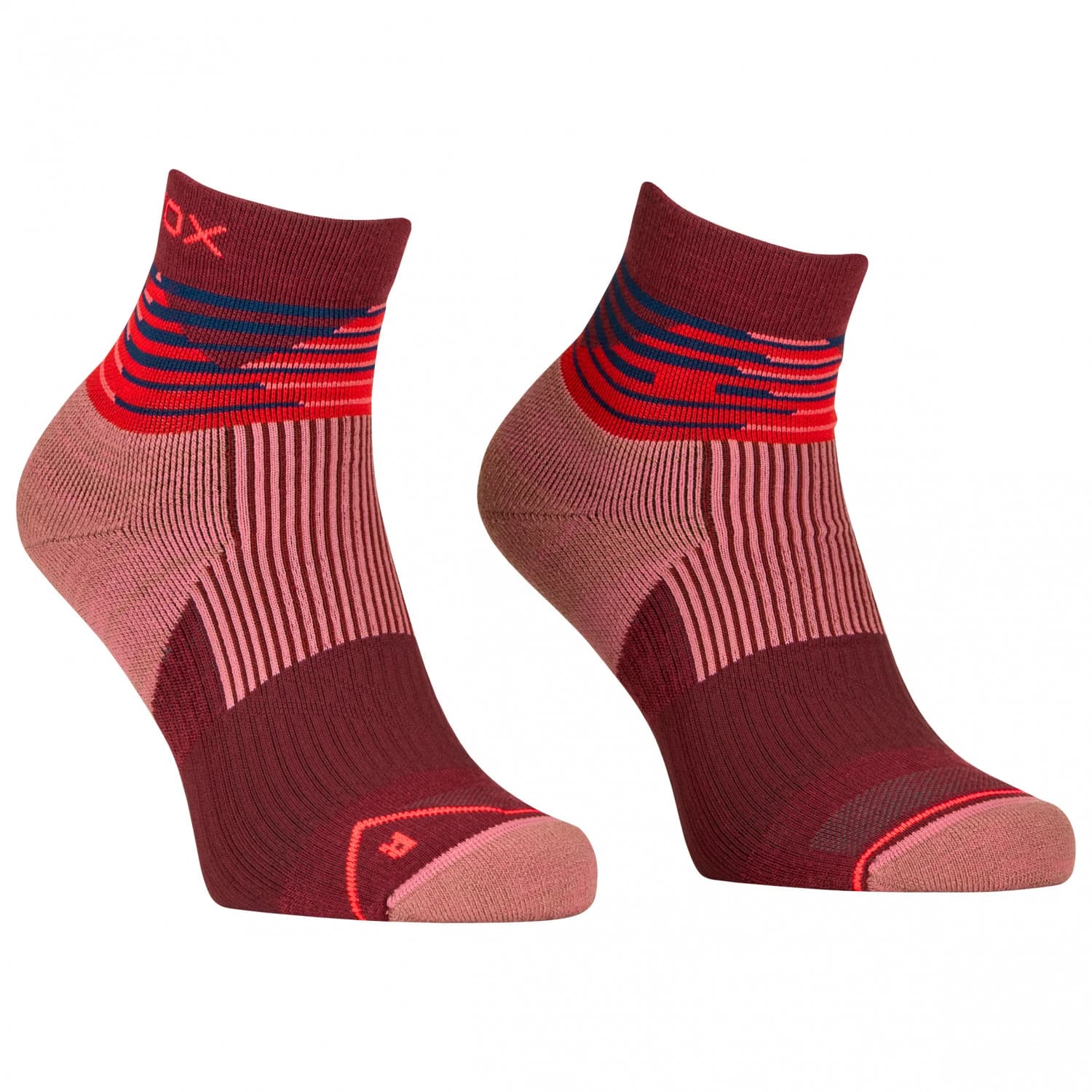 Дамски туристически чорапи Ortovox Women's All Mountain Quarter Socks Merino socks - Winetasting