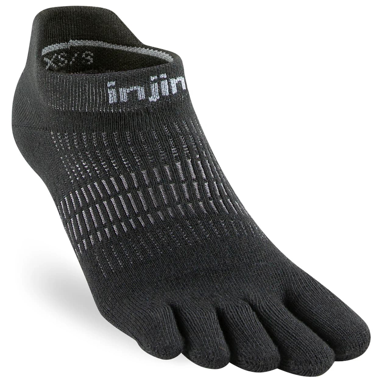 Дамски чорапи за бягане Injinji Women's Run Lightweight No-Show Running socks - Black