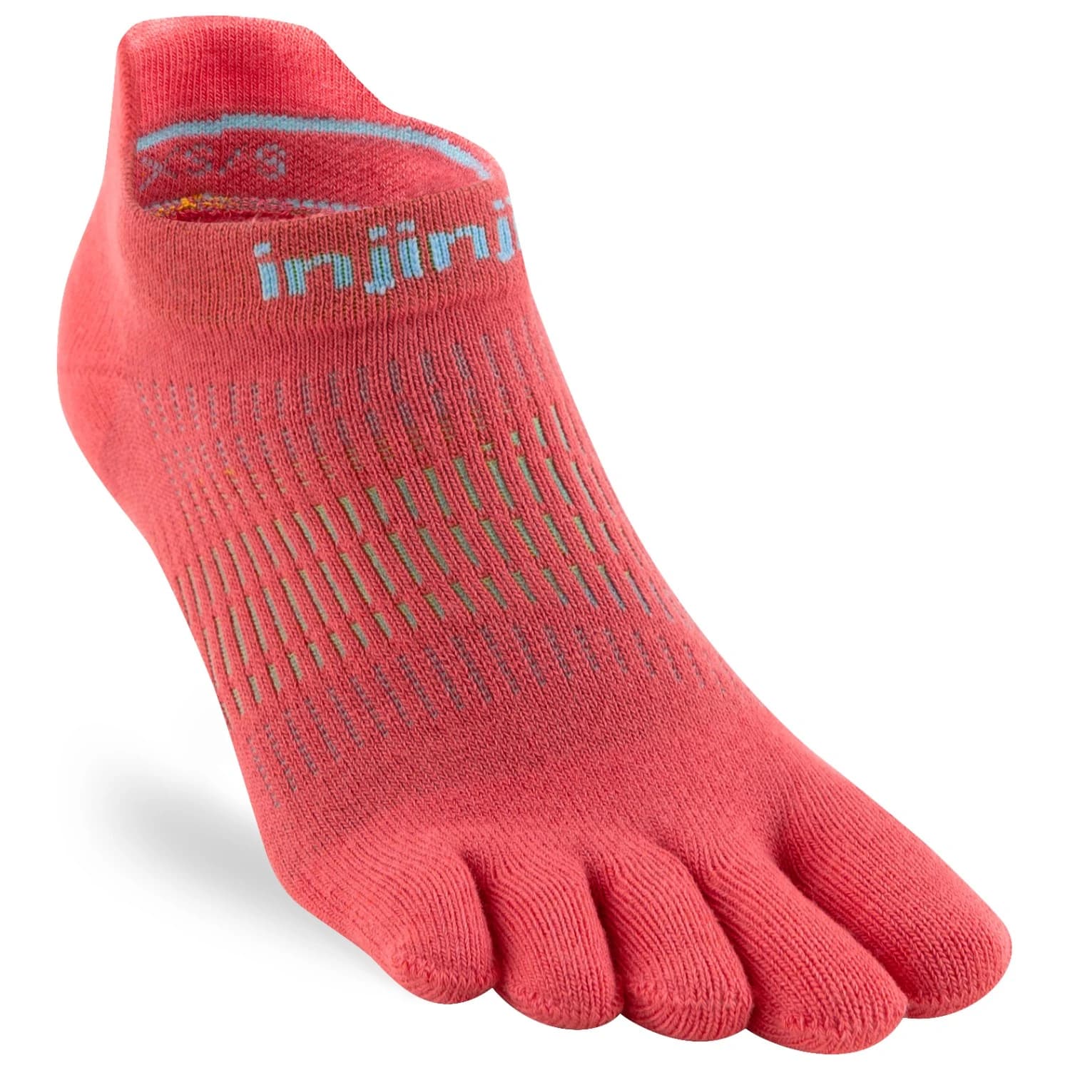 Дамски чорапи за бягане Injinji Women's Run Lightweight No-Show Running socks - Coral