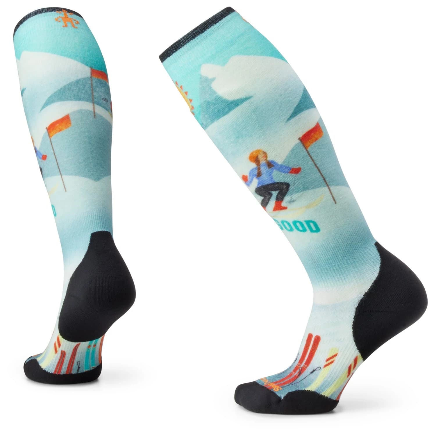 Дамски ски чорапи Smartwool Women's Ski Targeted Cushion Snow Bunny Print OTC Ski socks - Capri