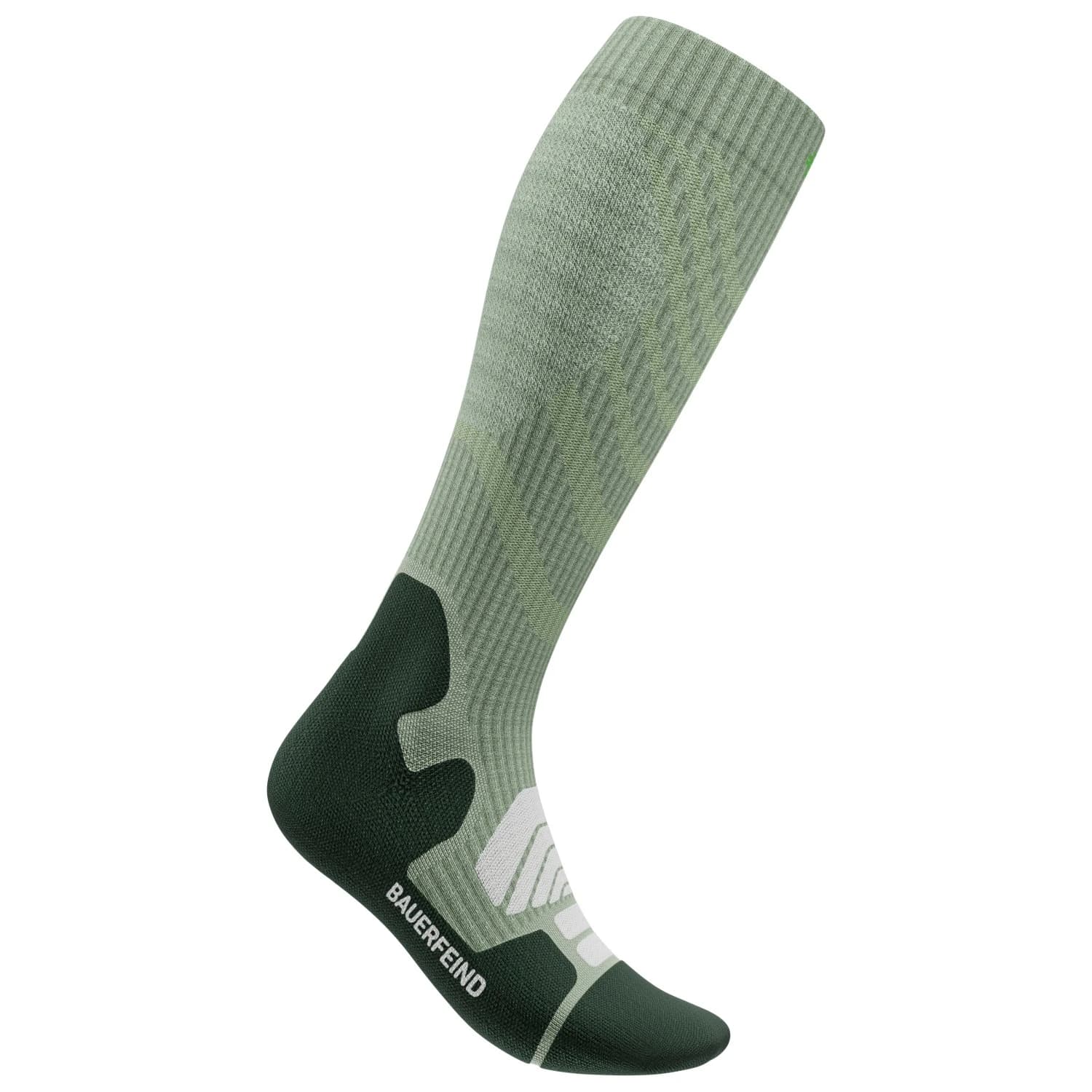 Дамски туристически чорапи Bauerfeind Sports Women's Outdoor Merino Compression Socks Compression socks - Herbal Green