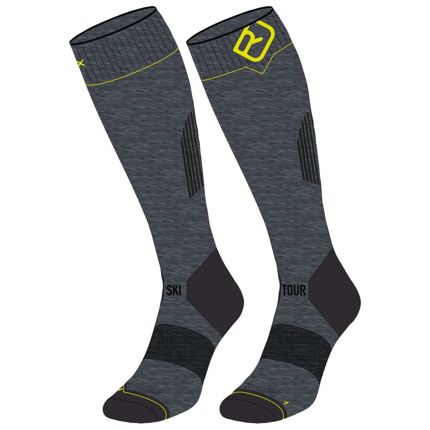 Ски чорапи Ortovox Ski Tour LT Comp Long Socks Ski socks - Black Steel Blend
