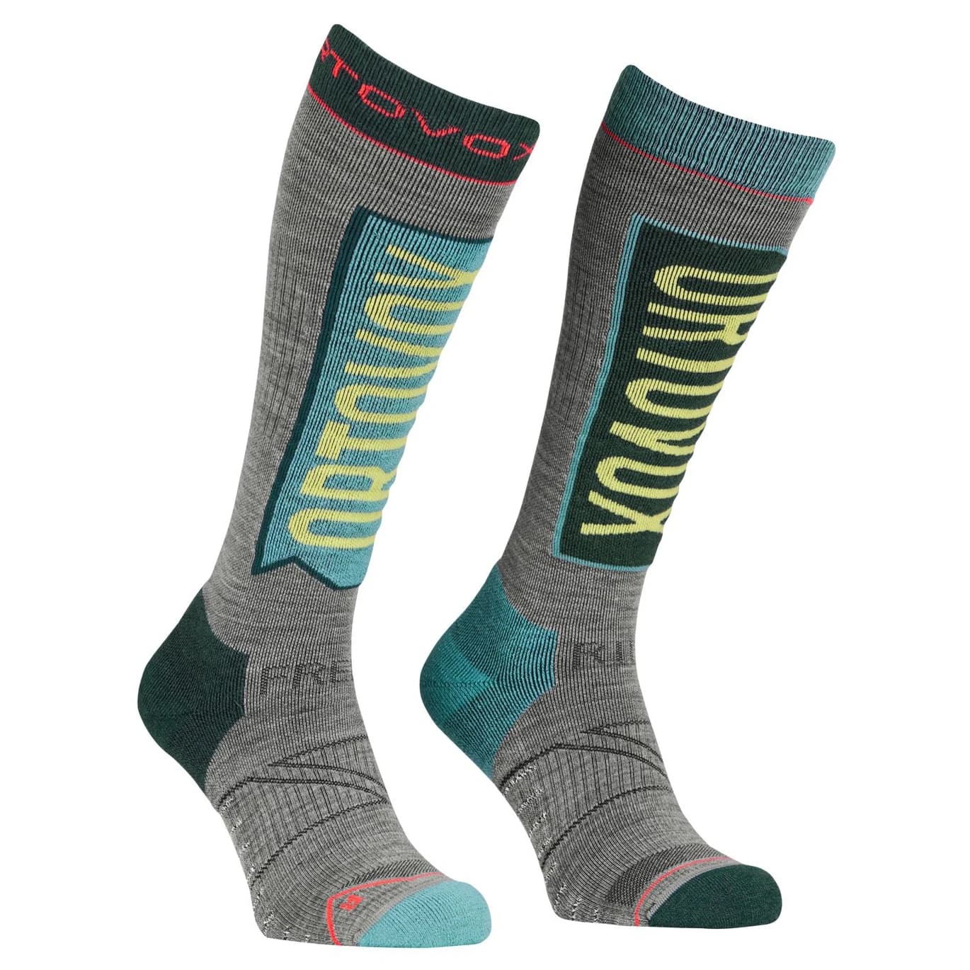 Ски чорапи Ortovox Women's Free Ride Long Socks Ski socks - Ice Waterfall