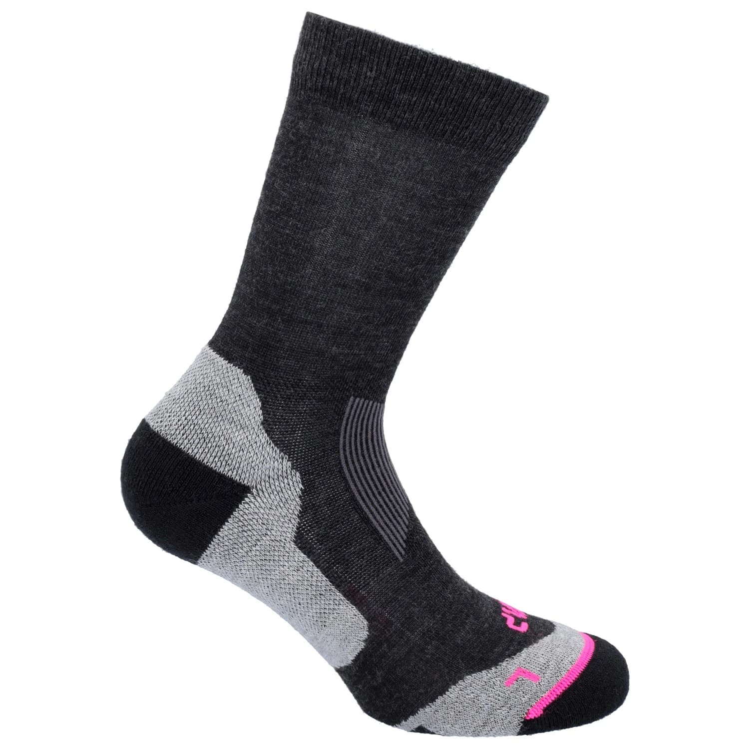 Дамски туристически чорапи CMP Women's Trekking Wool Sock Walking socks - Nero Melange