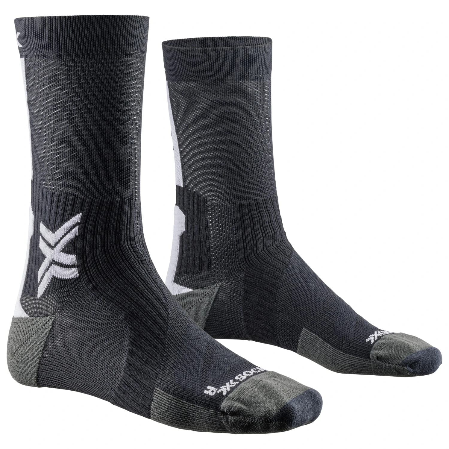 Чорапи за колоездене X-socks Bike Perform Crew Cycling socks - Opal Black / Arctic White