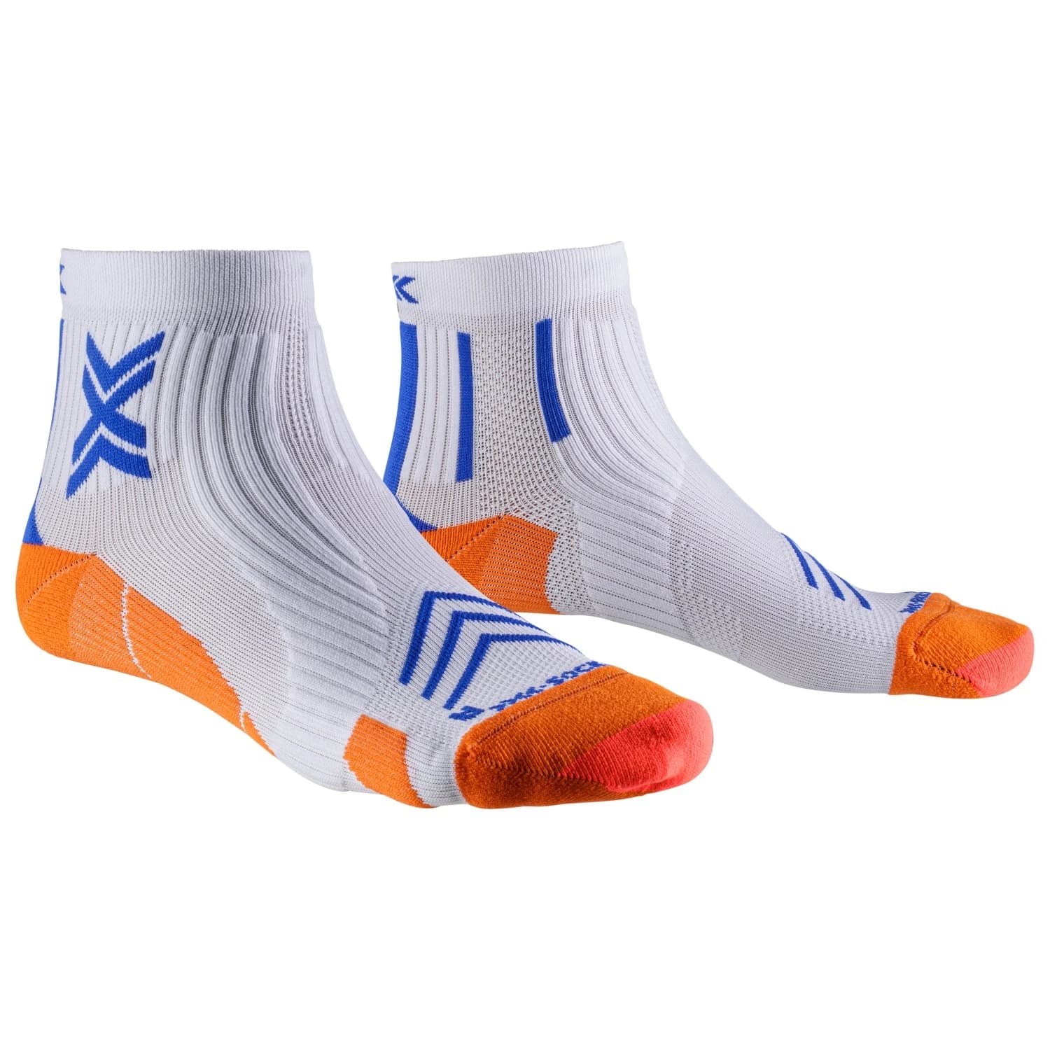 Чорапи за бягане X-Socks Run Expert Ankle Running socks - White / Orange / Twyce Blue