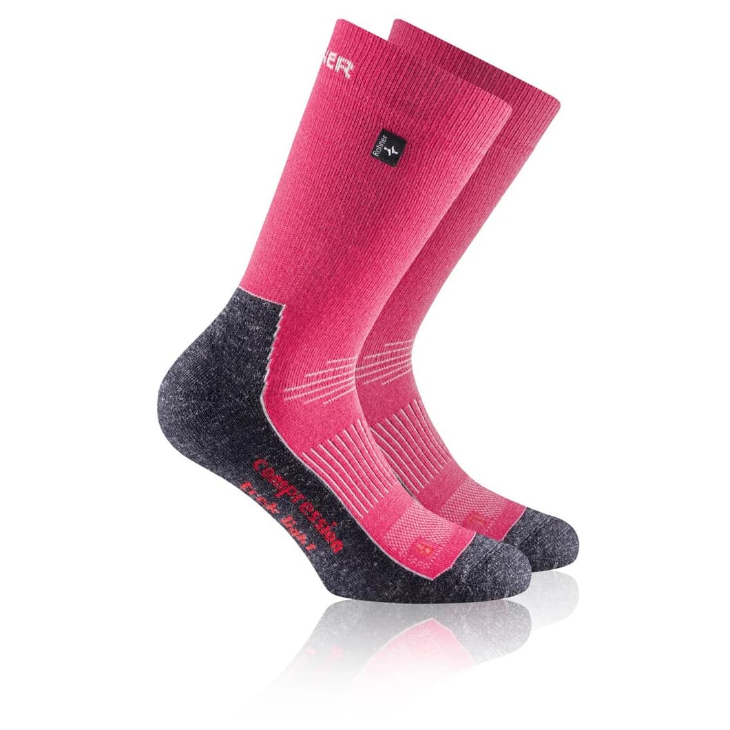 Туристически чорапи Rohner Compression Trek Light L/R Walking socks - Magenta