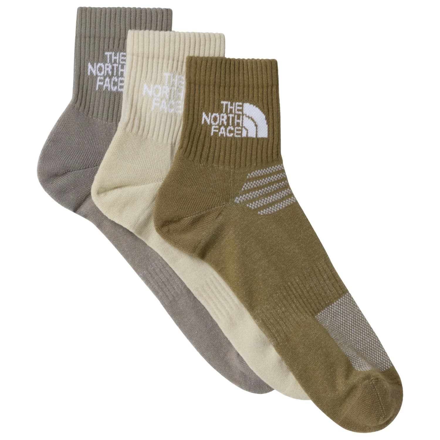 Спортни чорапи The North Face Multi Sport Cush Quarter Socks 3-Pack Sports socks - Stone Slab / Desert Stone