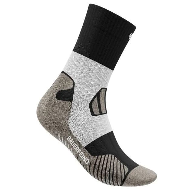 Мъжки чорапи за бягане Bauerfeind Sports Trail Run Mid Cut Socks Running socks - Carbon Black