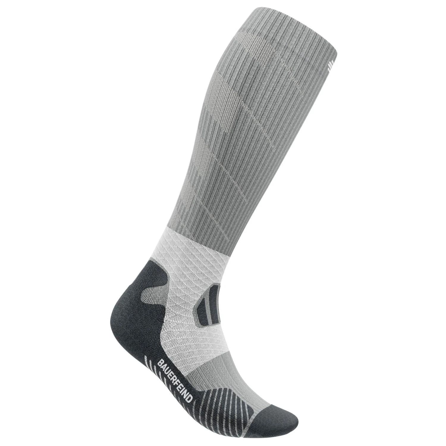 Дамски чорапи за бягане Bauerfeind Sports Women's Trail Run Compression Socks Running socks - Graphite Grey
