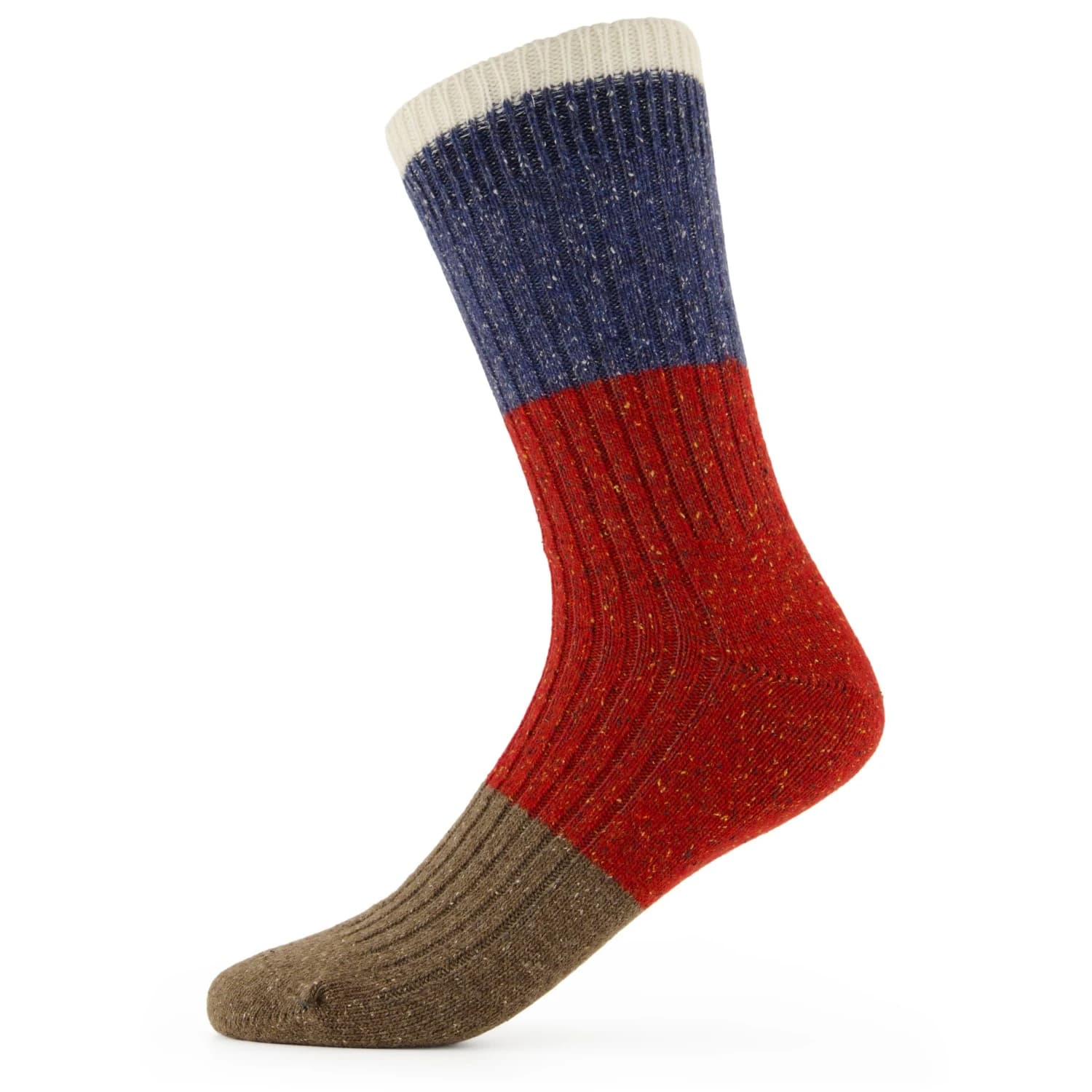 Спортни чорапи Alpacasocks&Co Merino Block Sports socks - Latte / Blue / Red / Dark Tan