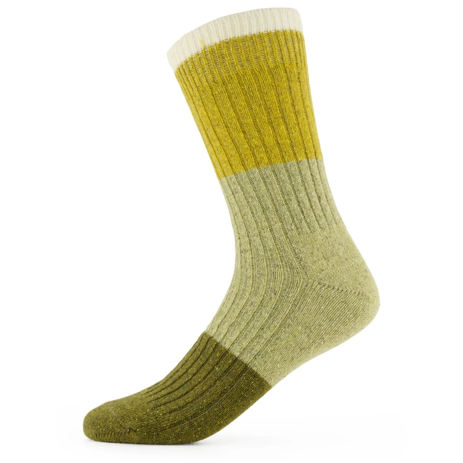Спортни чорапи Alpacasocks&Co Merino Block Sports socks - Latte / Yellow / Lime / Green