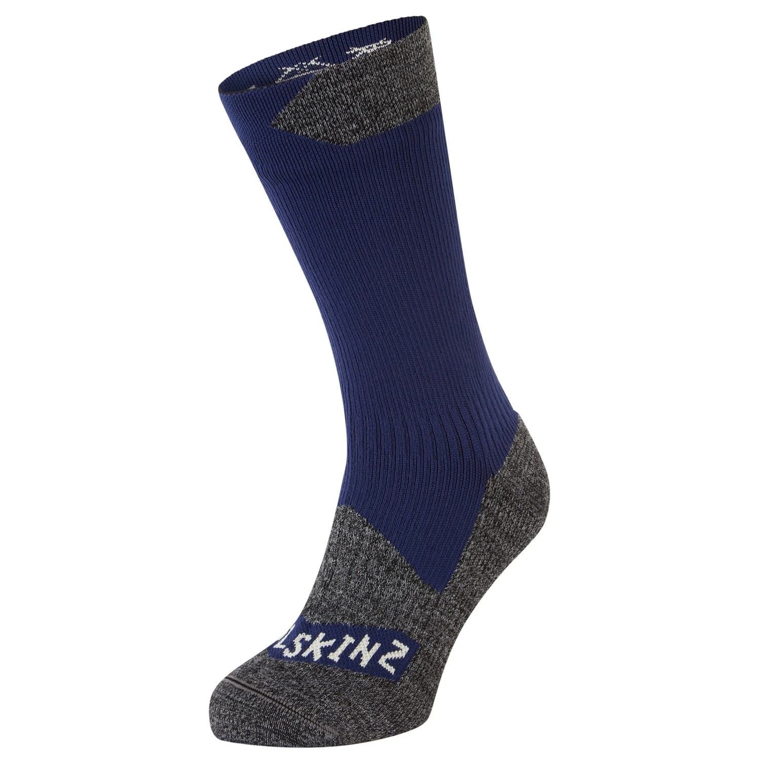Спортни чорапи Sealskinz Raynham Cycling socks - Navy Blue / Grey Marl