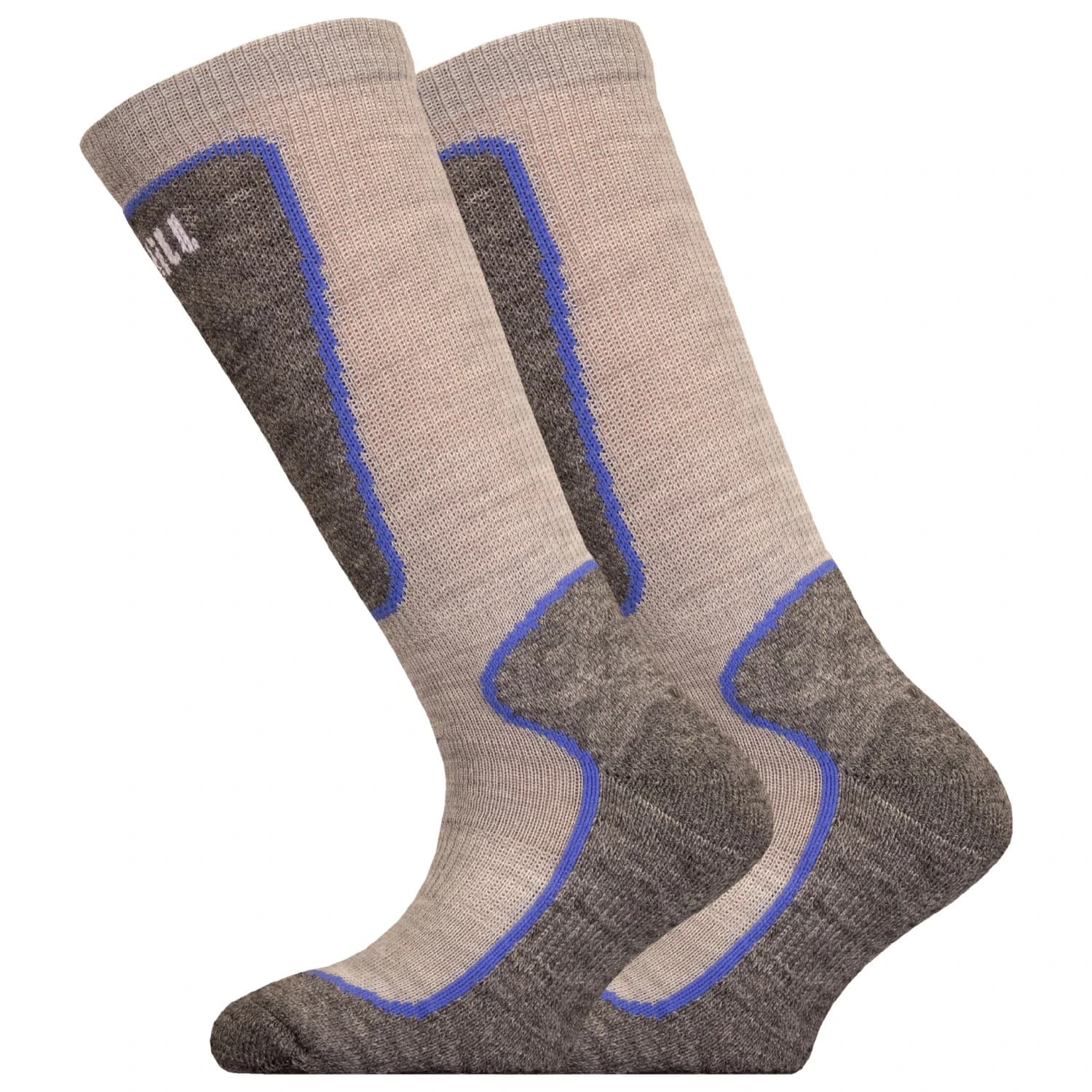 Детски ски чорапи UphillSport Kid's Valta Alpine Shin Cushioned M5 Merino Ski socks - Light Grey